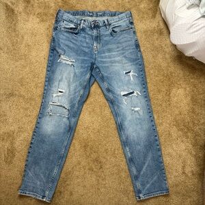 Old Navy Men's Jeans 36x32
Athletic Taper Built-In Flex
Distressed Blue Denim